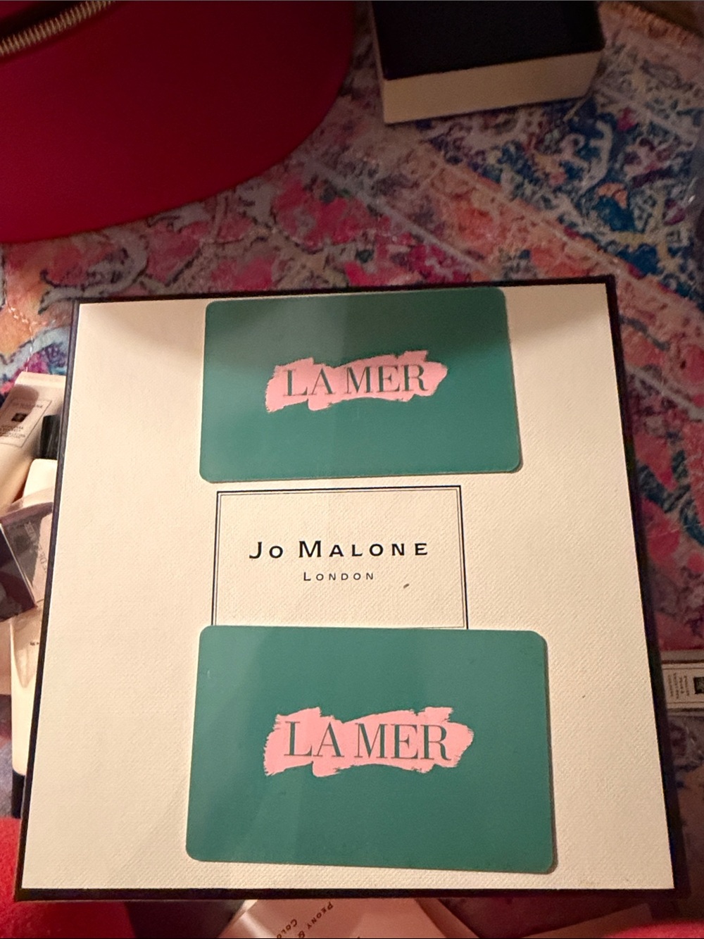 “JO MALONE” 8 Medium Sample Size Products, $100 La Mer Gift Cards, Jo M Gift Box - Picture 16 of 16